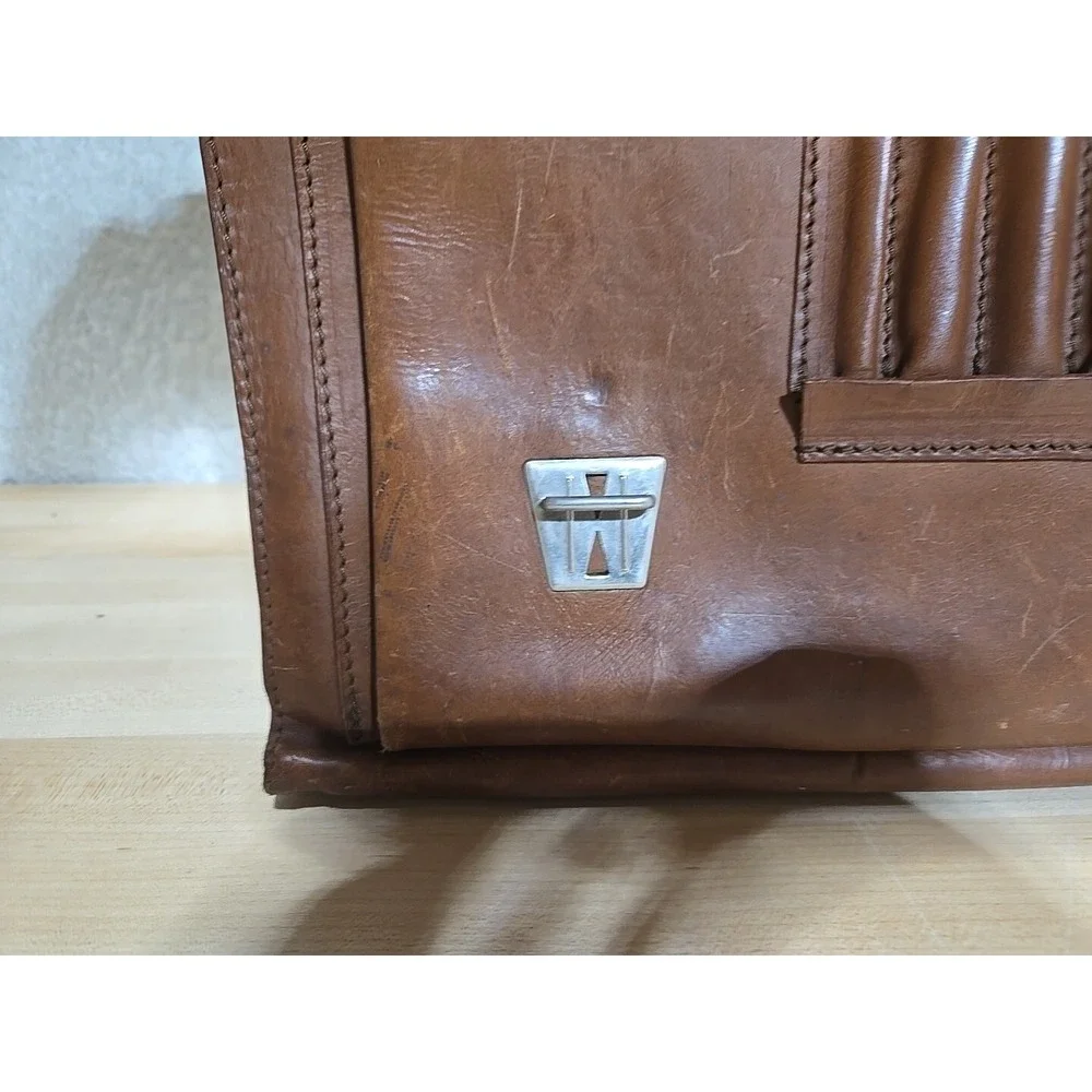 European Natural Leather Bags Messenger Business Travel (No Strap, 1 Buckle) VTG